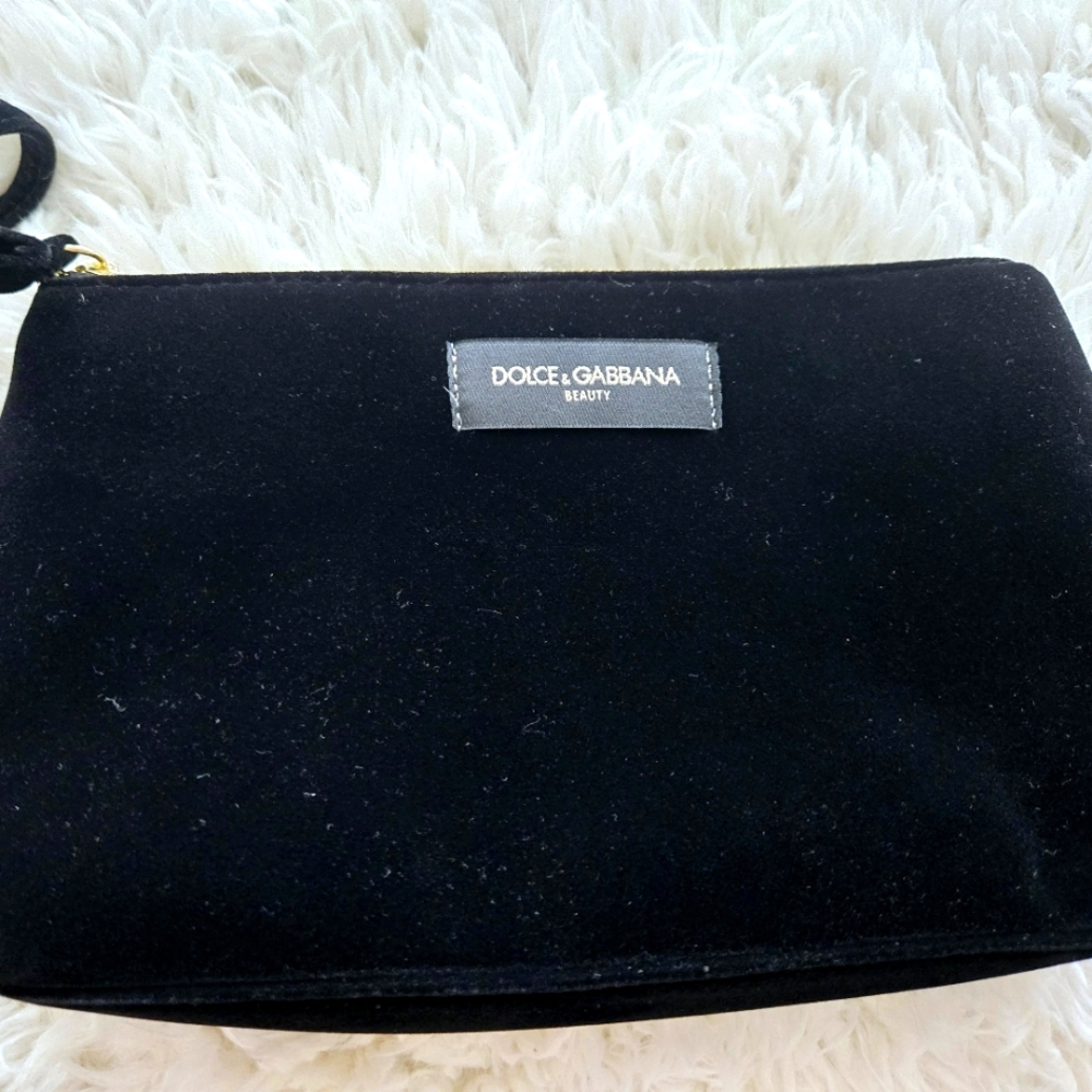 DOLCE & GABBANA Beauty Cosmetic‎ Bag Parfums Black Velvet Size 8.5x6x3.